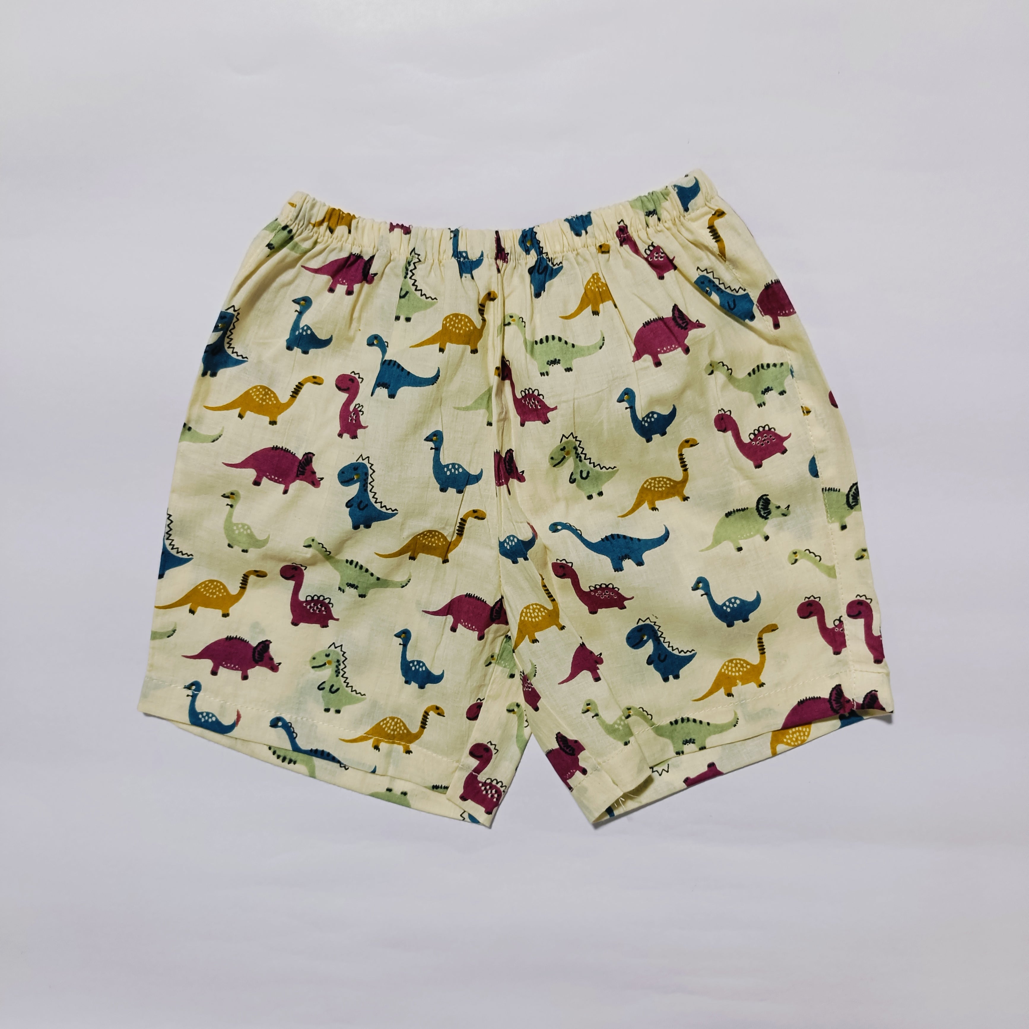 co ord set for kids | Cream | Dinosaur