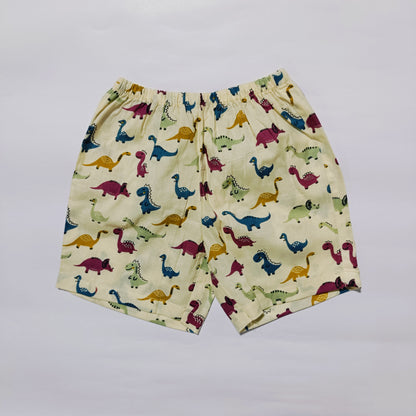 co ord set for kids | Cream | Dinosaur