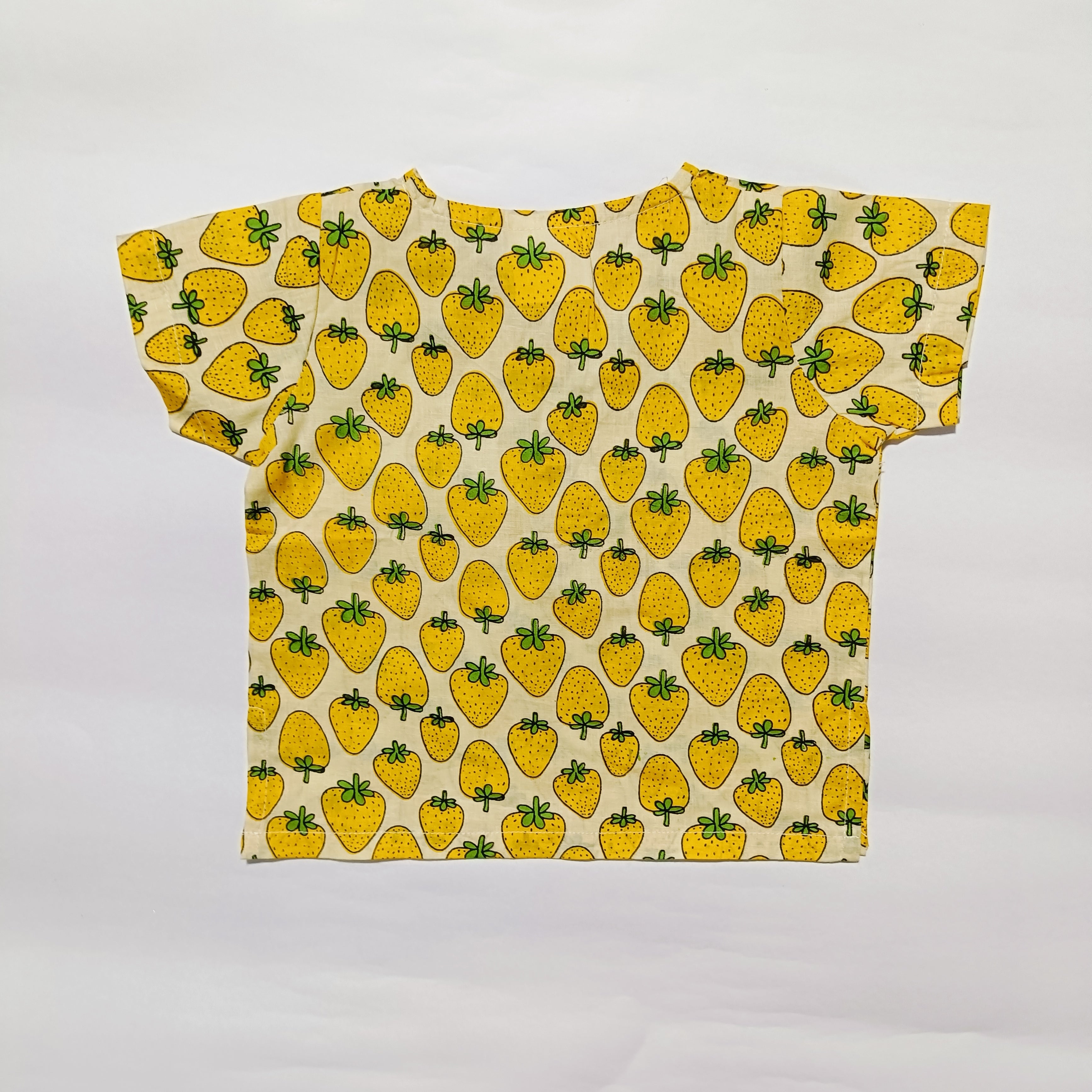 co ord set for kids | Yellow | Strawberry
