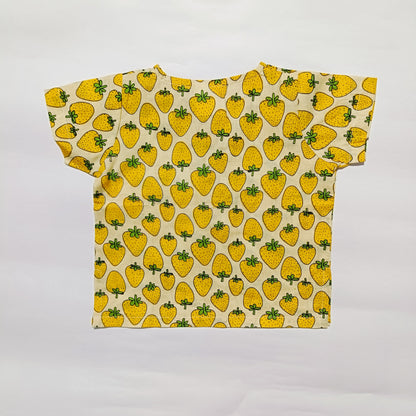 co ord set for kids | Yellow | Strawberry
