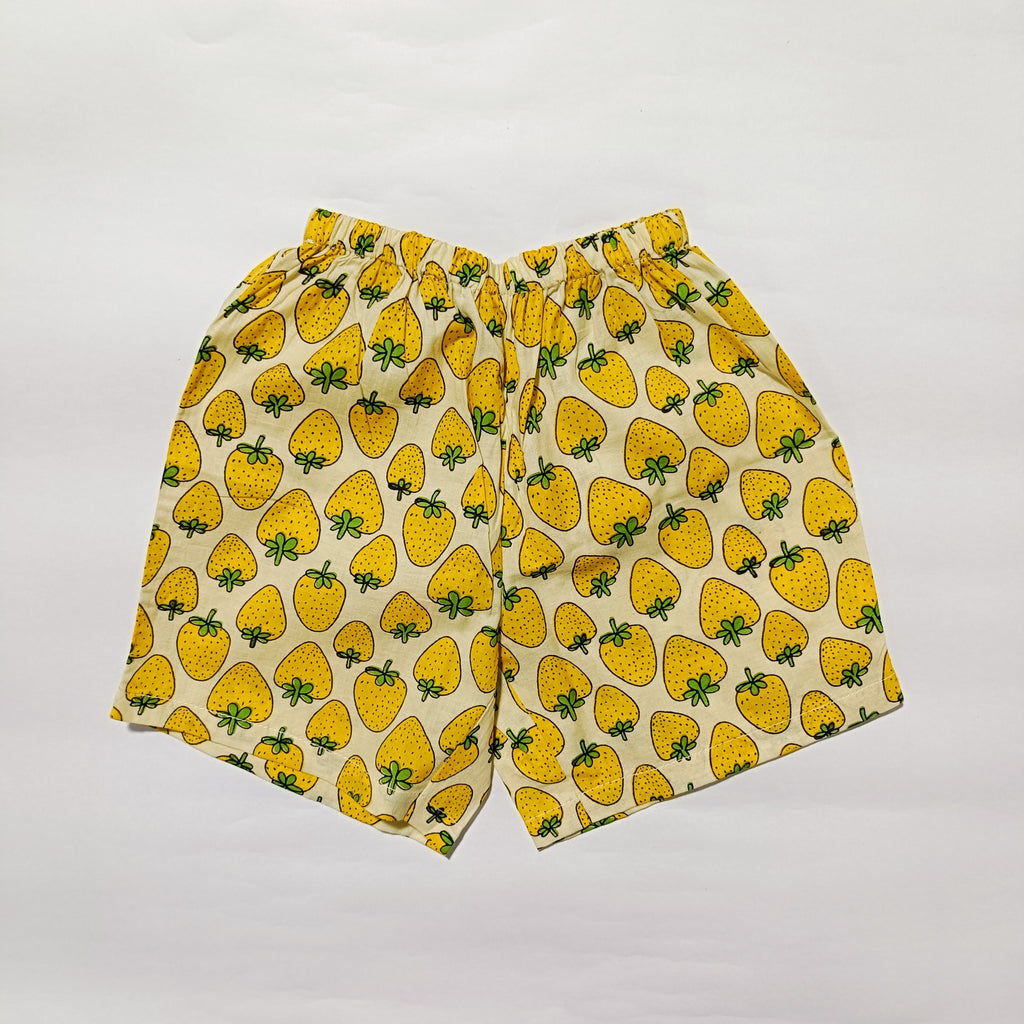 co ord set for kids | Yellow | Strawberry