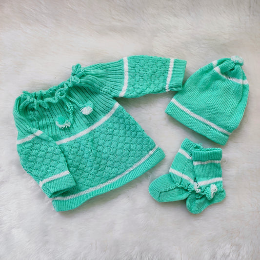 Knot-Type Sweater Set - Pista