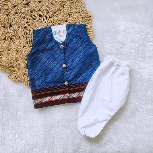 Khan Shirt & Pyjama Set - Blue