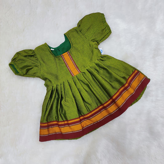 Khan Frock - Olive