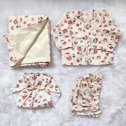 Cotton Gift Set  - Pink Kitty