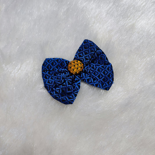Khan Bow Hair Clip- Blue