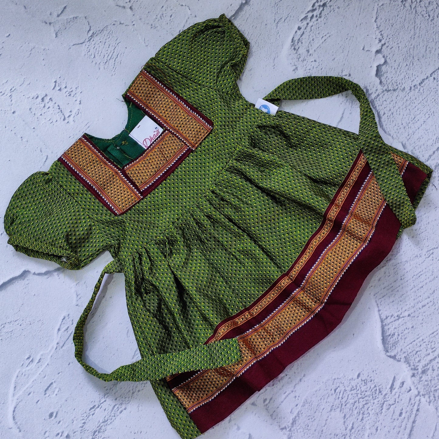 Khan Frock - Olive