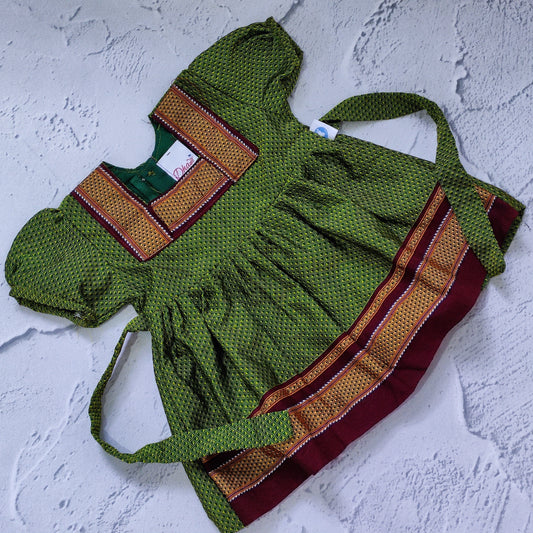 Khan Frock - Olive