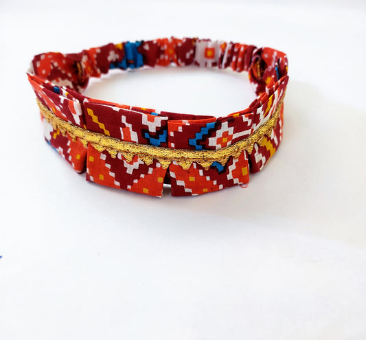 Patola Hair Band - Orange