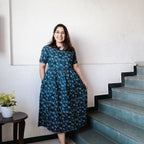 Feeding One Pieces I Navy Blue & White Floral