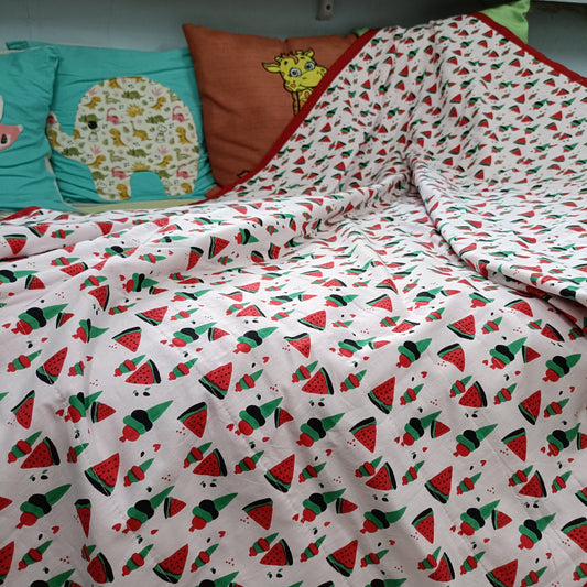 Jaipur Cotton Blanket | Watermelon