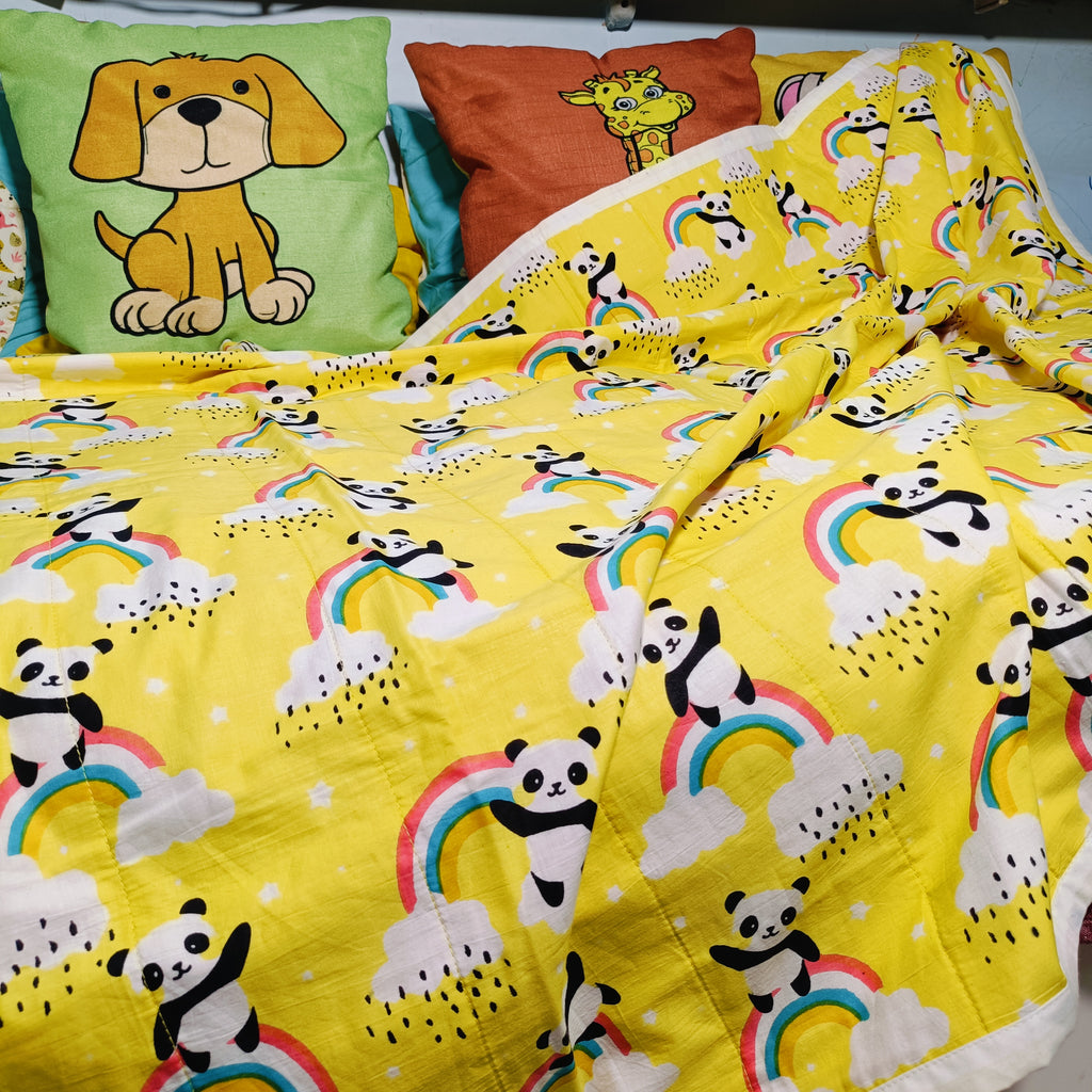 Jaipur Cotton Blanket | Yellow Panda