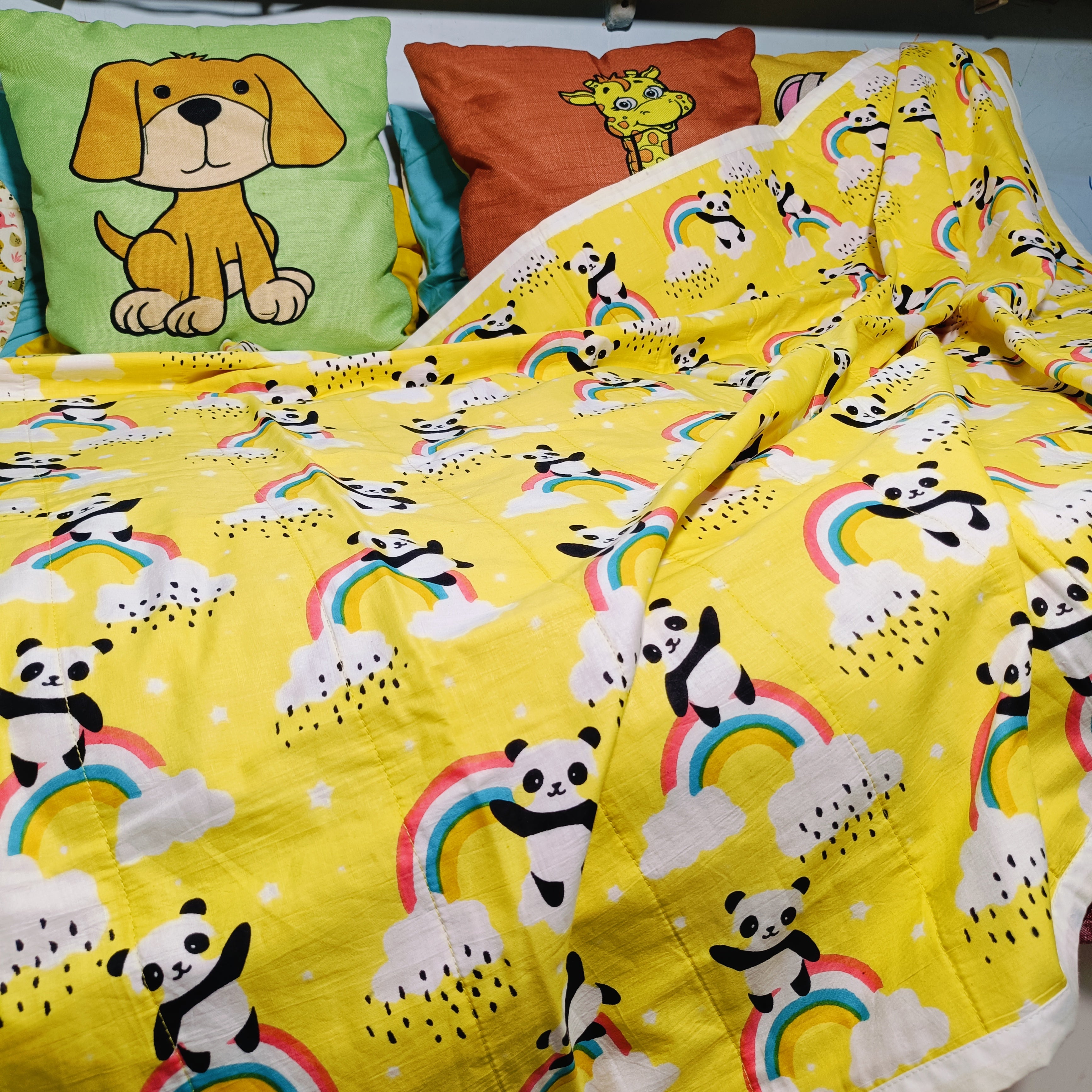 Jaipur Cotton Blanket | Yellow Panda