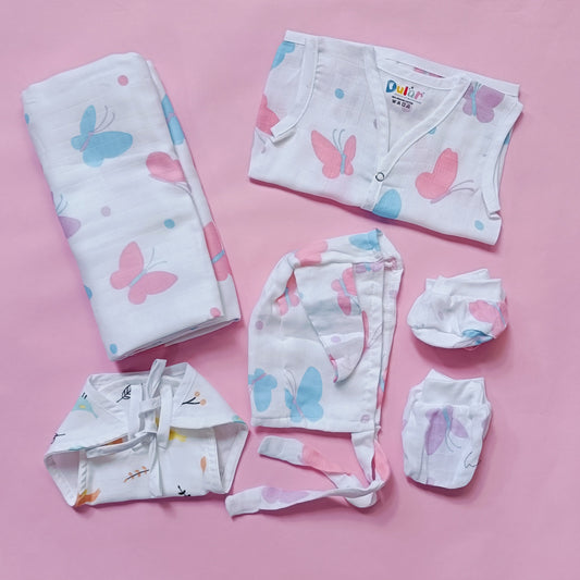 Muslin Kit | Butterfly | Cap, Mittens & Socks