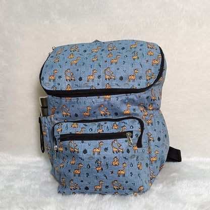 Diaper Bag | Blueish Grey Giraffe