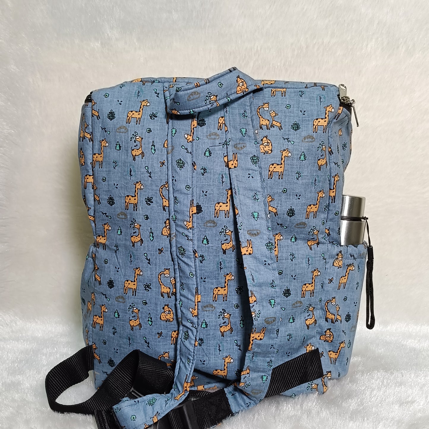 Diaper Bag | Blueish Grey Giraffe
