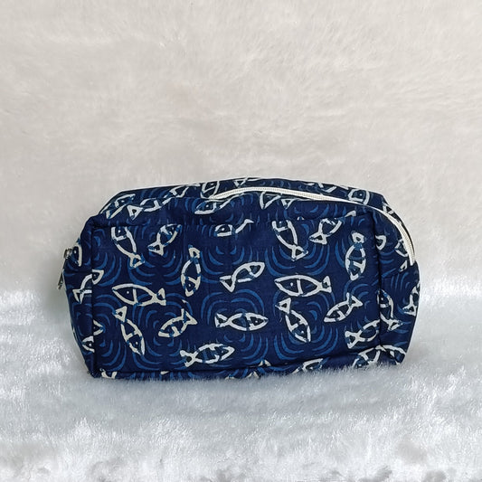 Medicine Pouch | Indigo Fish
