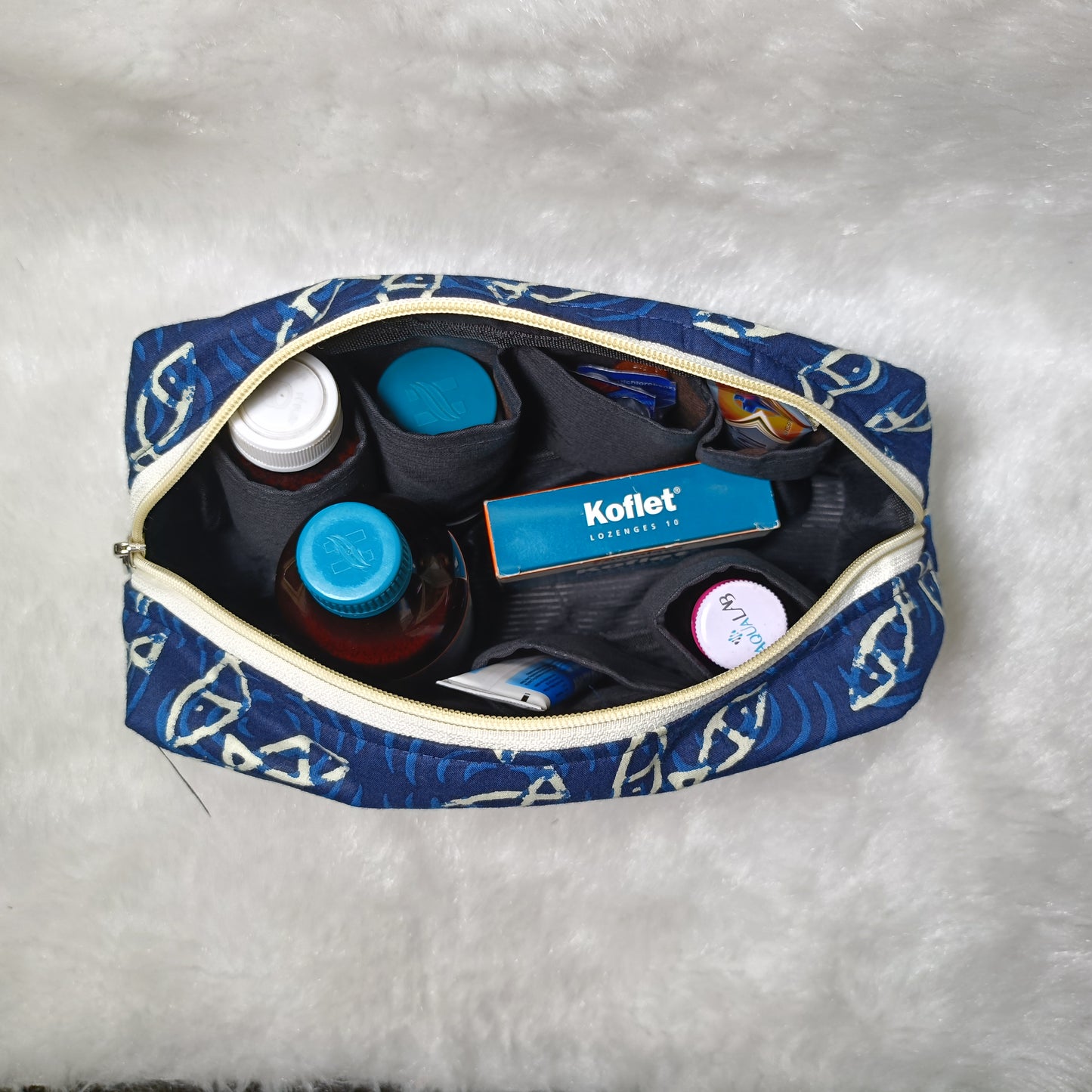 Medicine Pouch | Indigo Fish