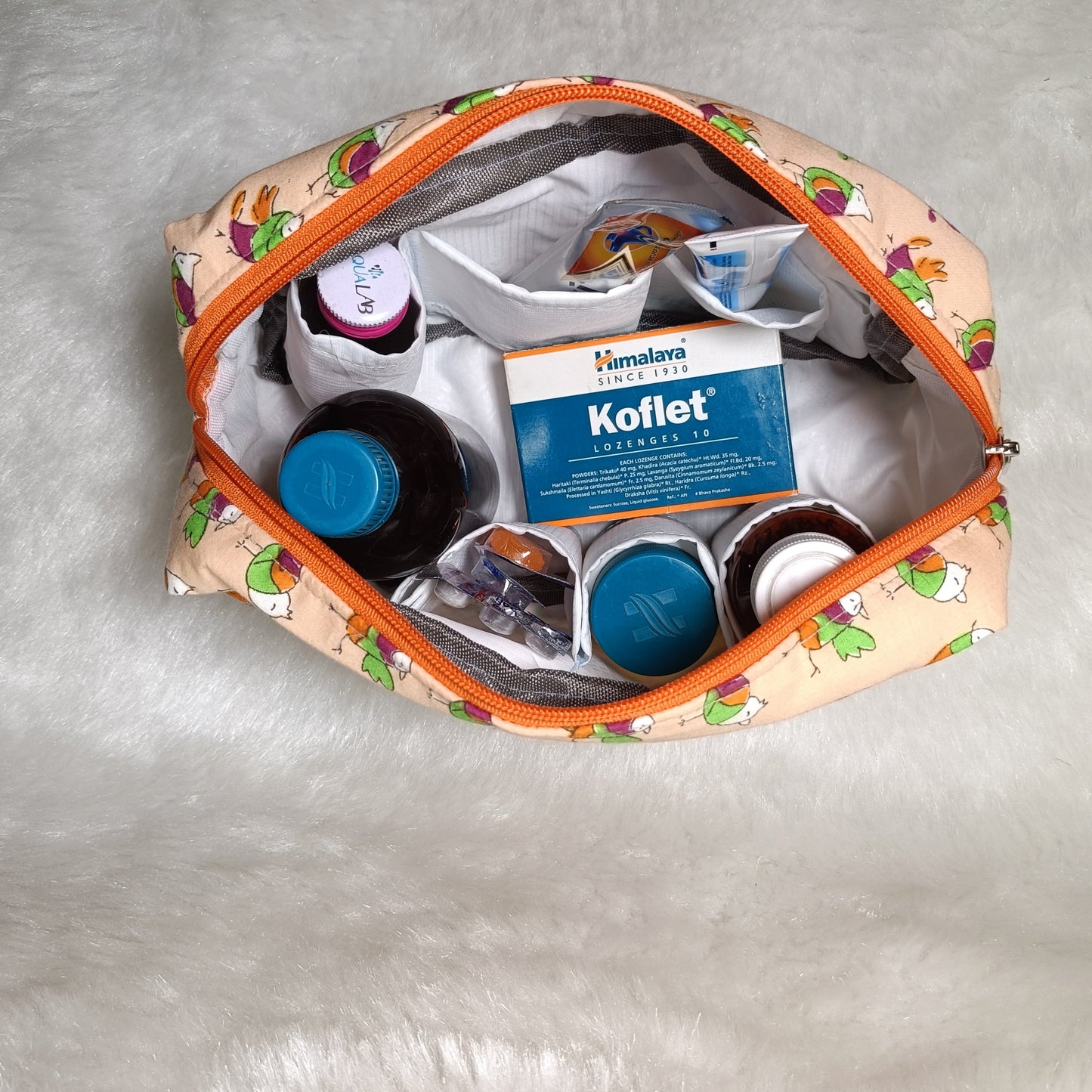 Medicine Pouch | Peach Sparrow