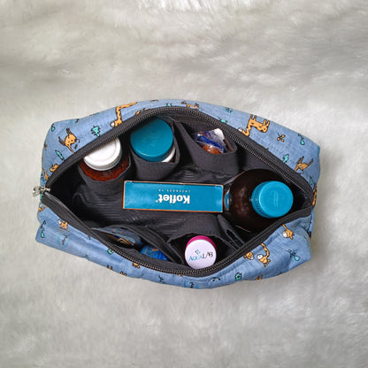 Medicine Pouch | Blueish Grey Giraffe