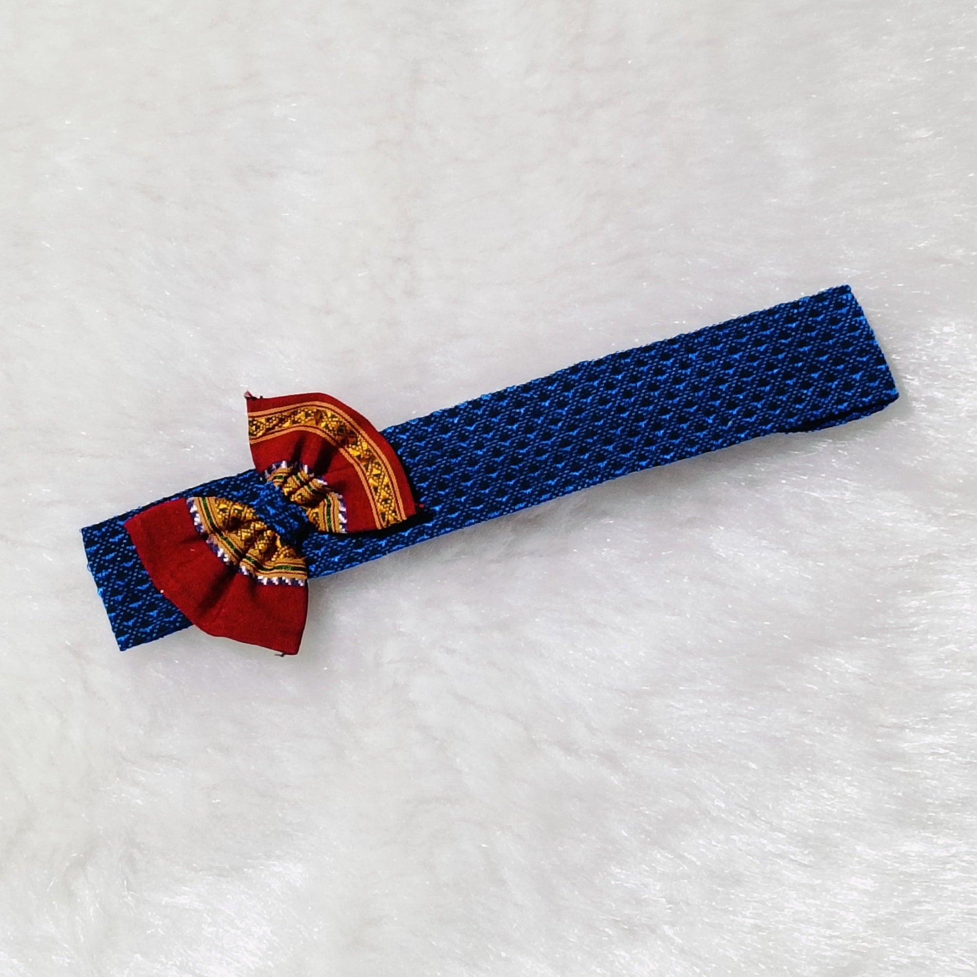 Khun Hair Band with contrast bow  - Blue