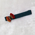 Khun Hair Band with contrast bow  - Peacock Green
