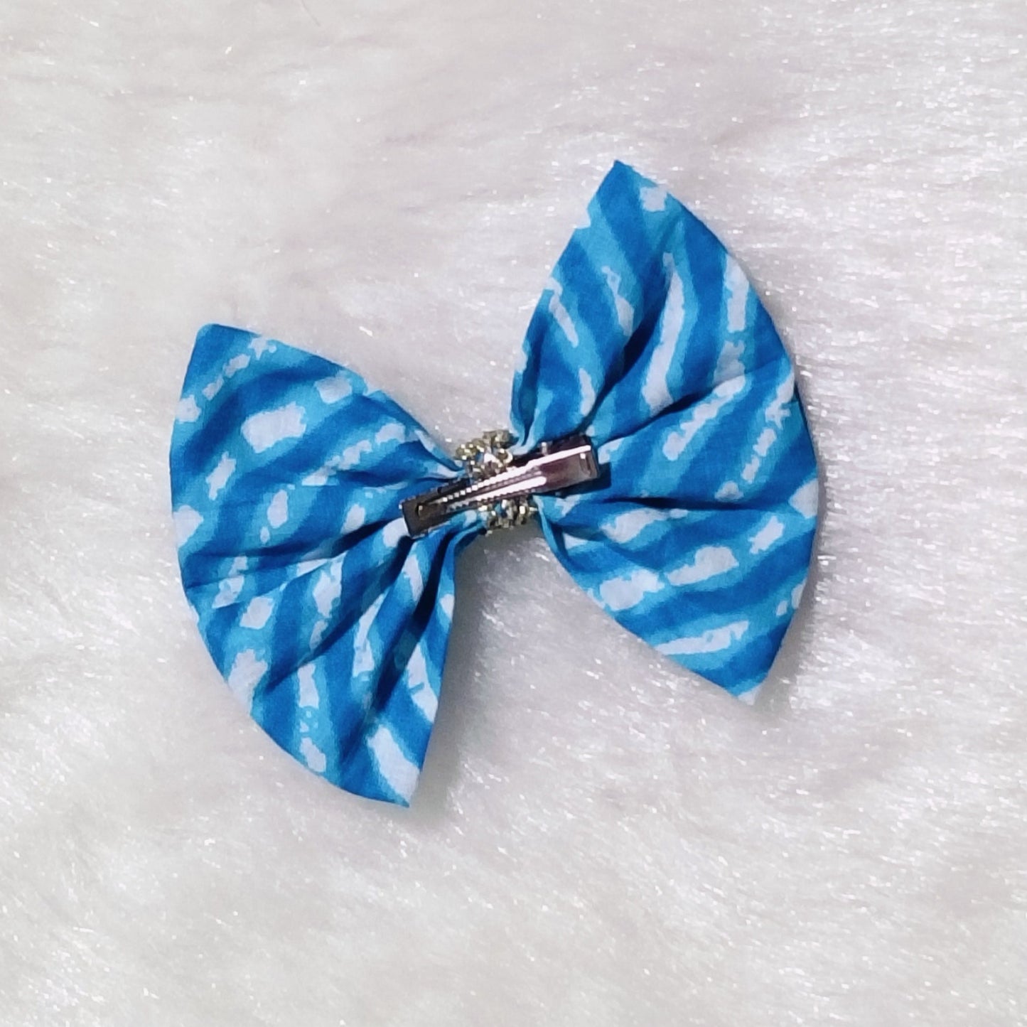 Bow Hair Clip - Lehriya - Sky Blue