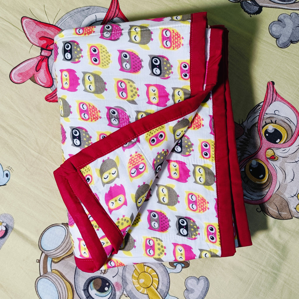 Jaipur Cotton Blanket | Pink Owl