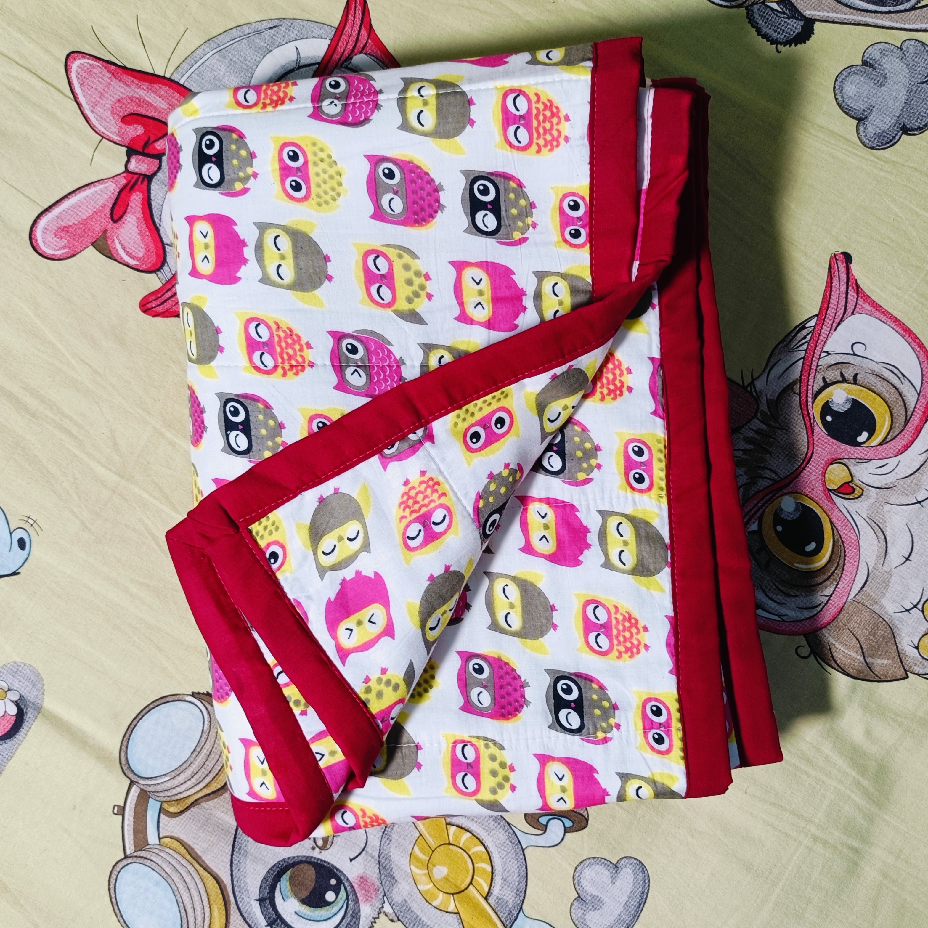 Jaipur Cotton Blanket | Pink Owl