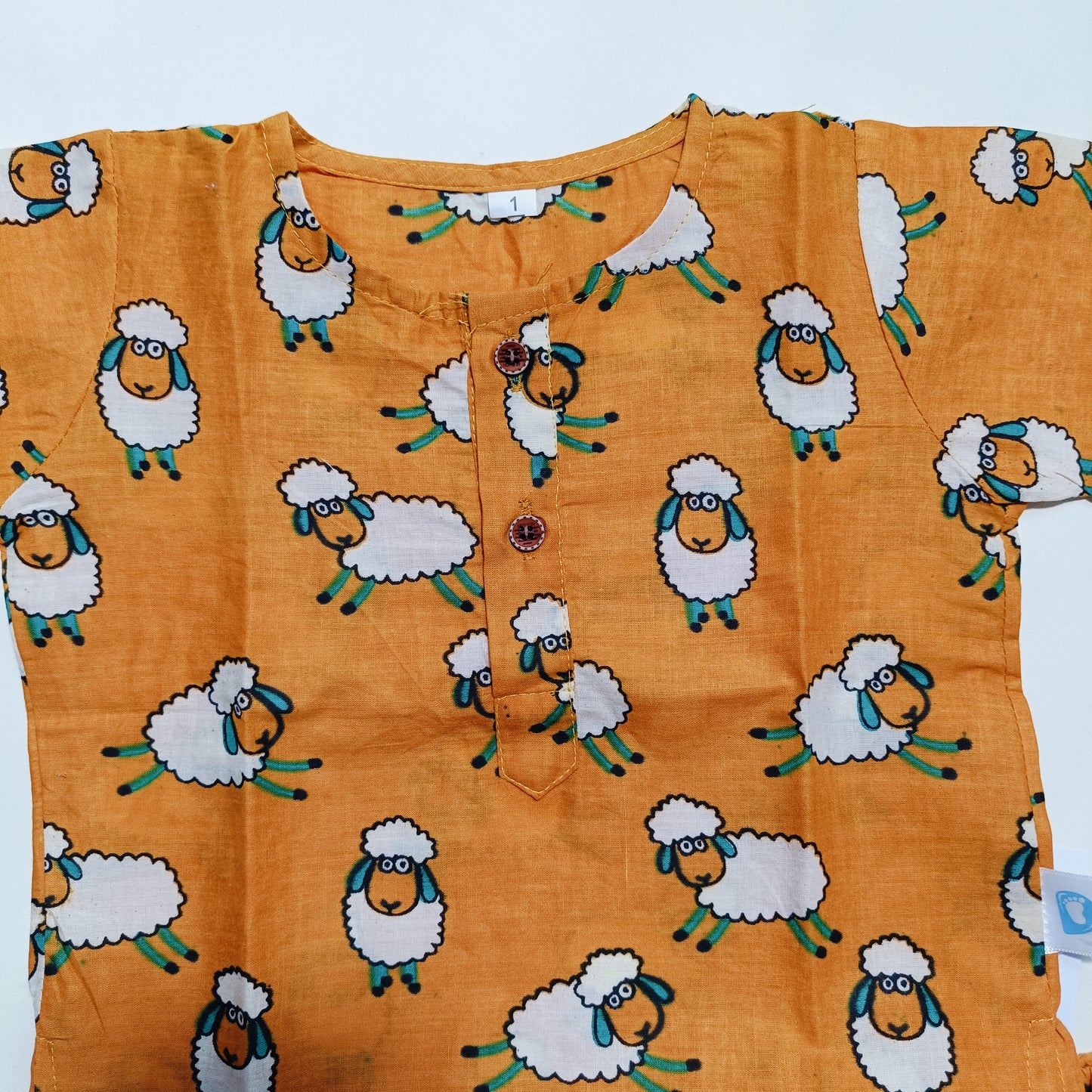 co ord set for kids | Sheep | Orange