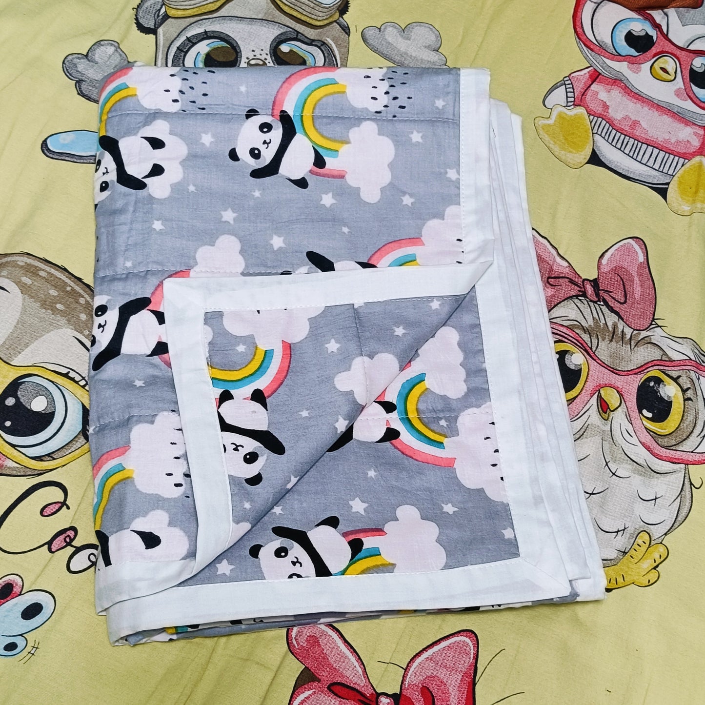 Jaipur Cotton Blanket | Grey Panda