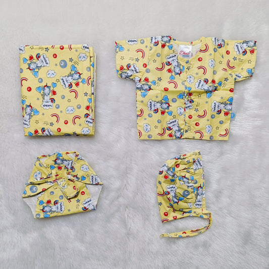 Newborn gift sets | Cotton | Yellow Unicorn