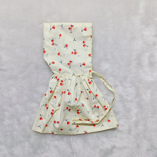 Cotton Kunchi I Lemon & Red Flower