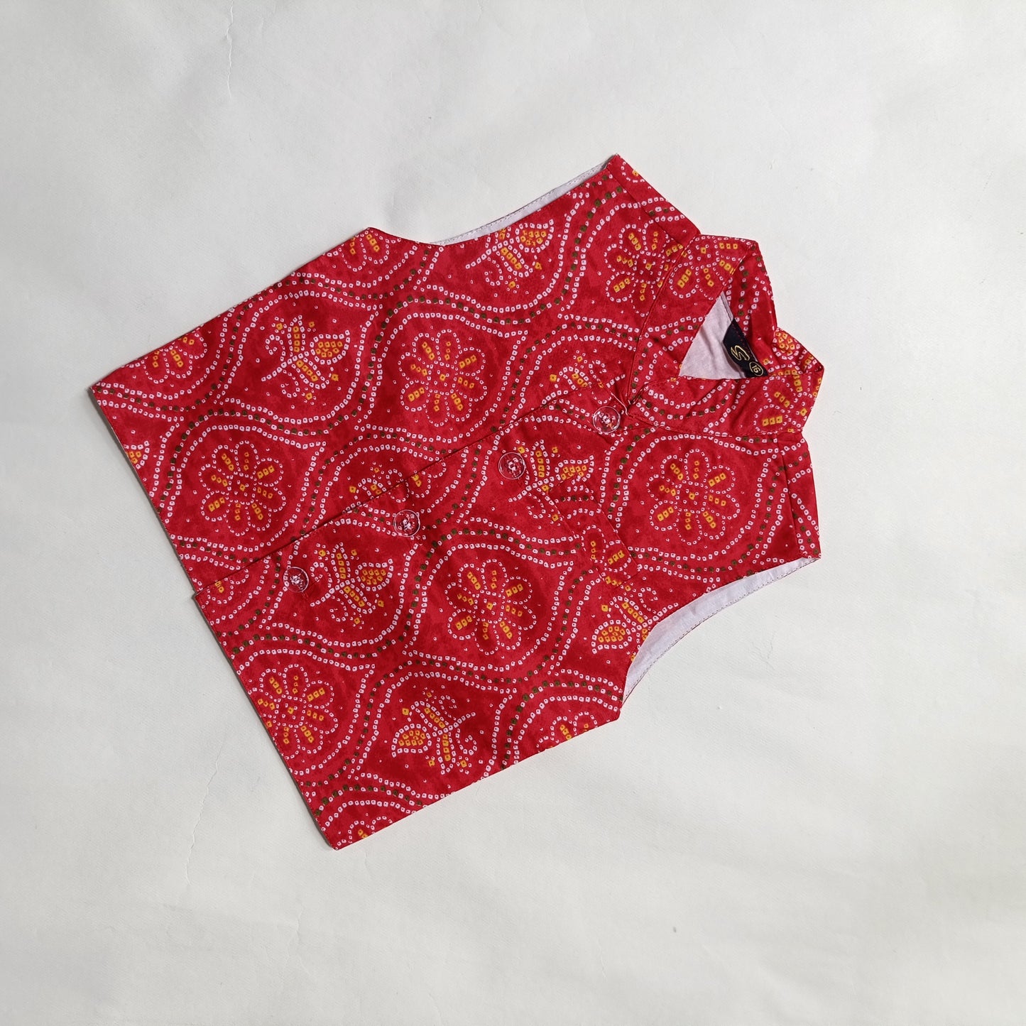 Kurta Pajama Set for Boys | Red Bandhani