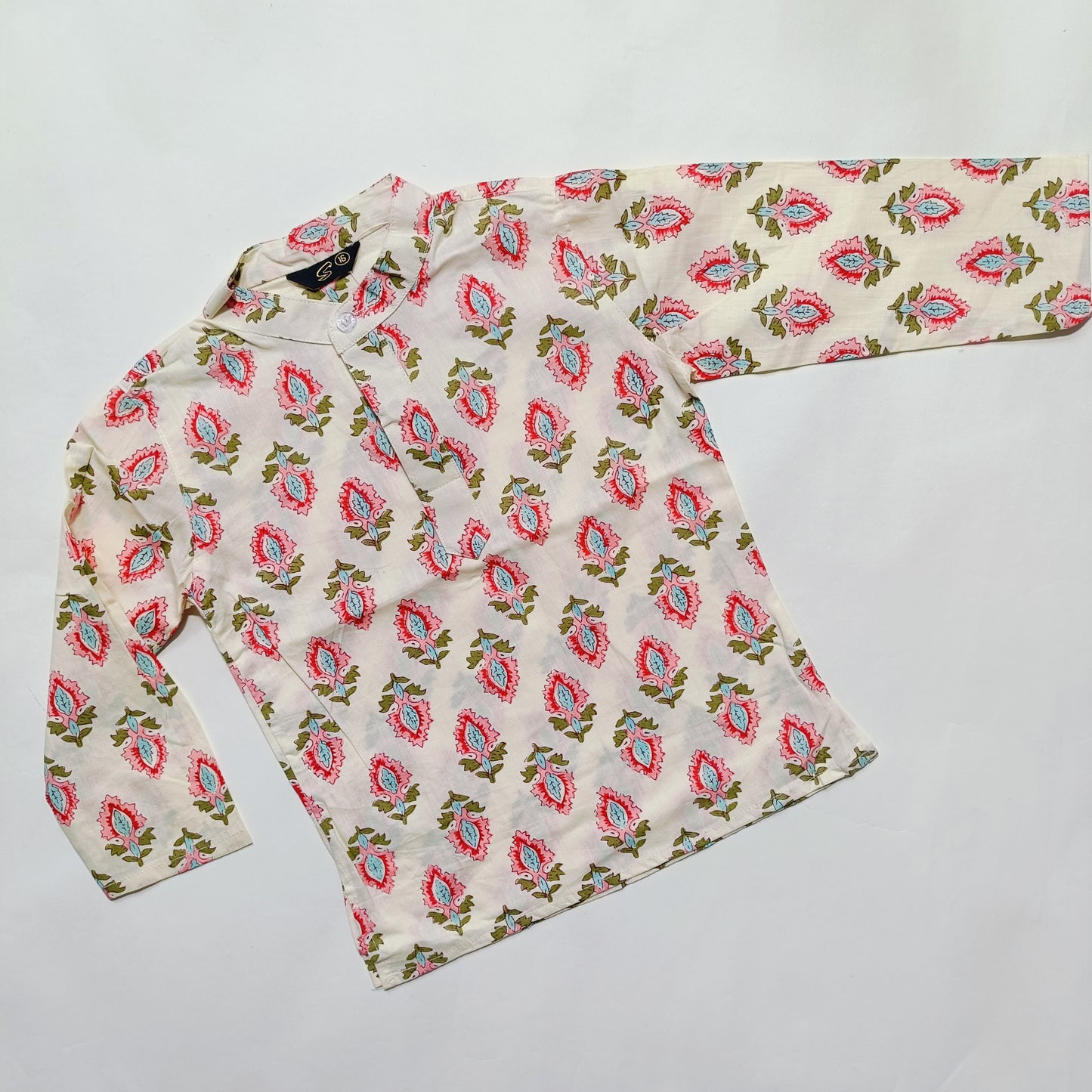 Kurta Pajama Set for Boys | Cream Flower