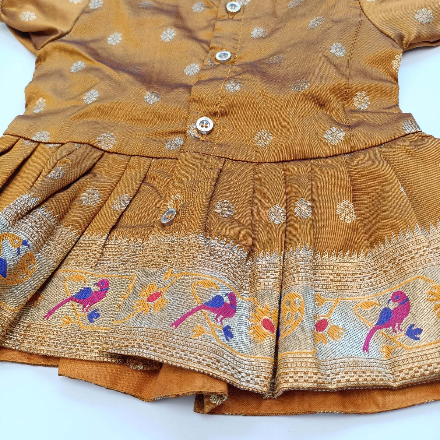 Paithani Co-Ord Set for Girls | Golden