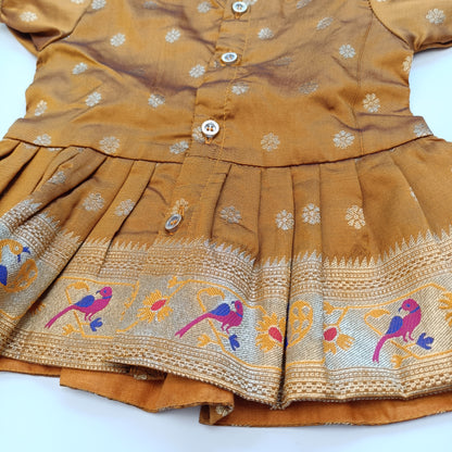 Paithani Co-Ord Set for Girls | Golden