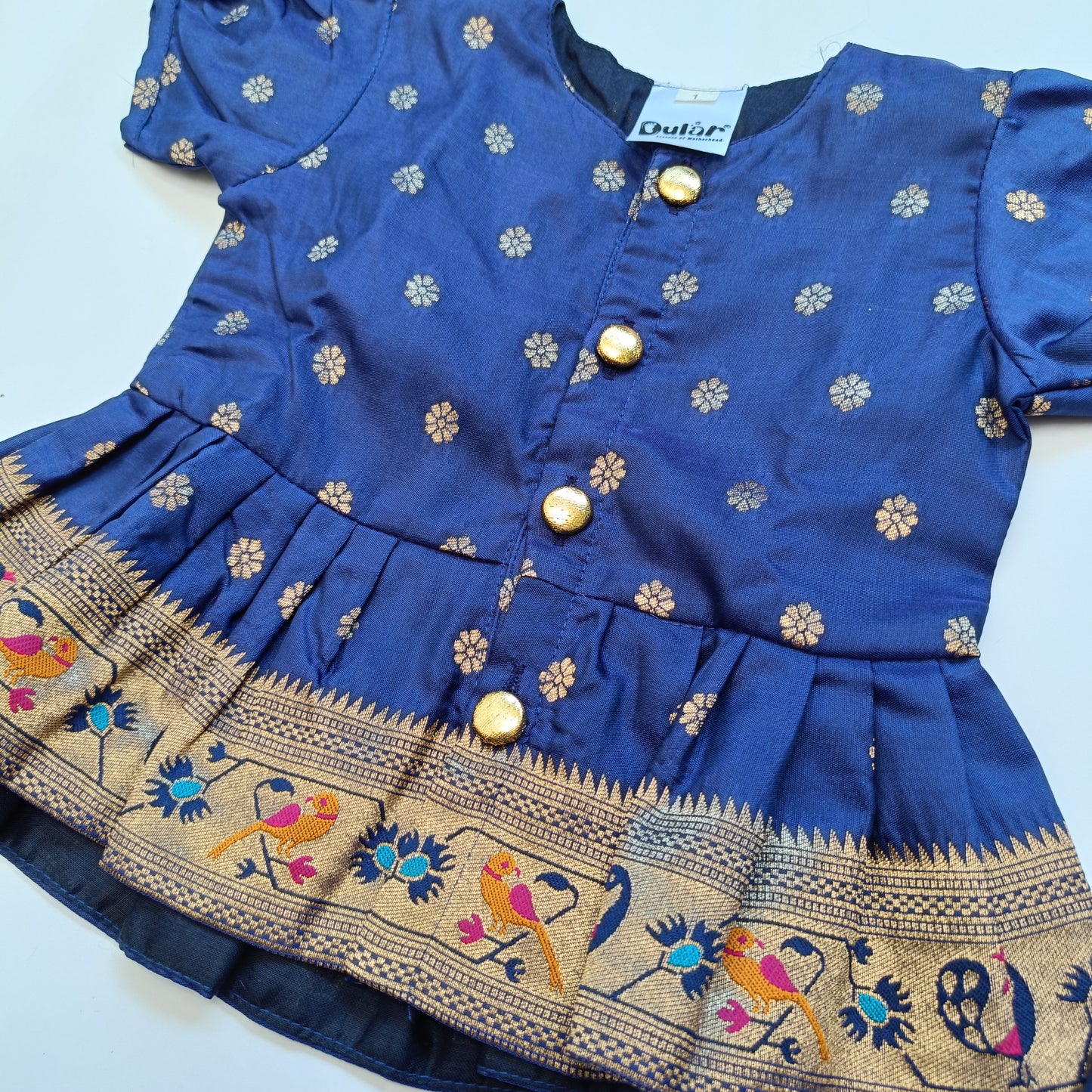 Paithani Co-Ord Set for Girls | Blue