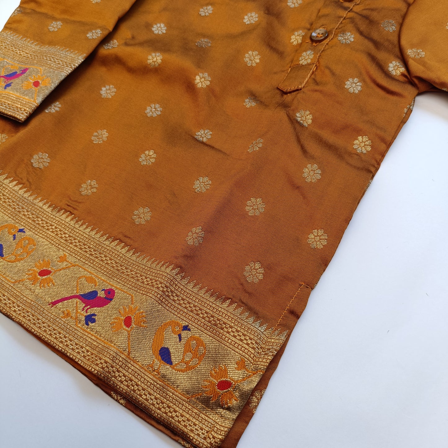 Kurta for Boys | Paithani | Golden