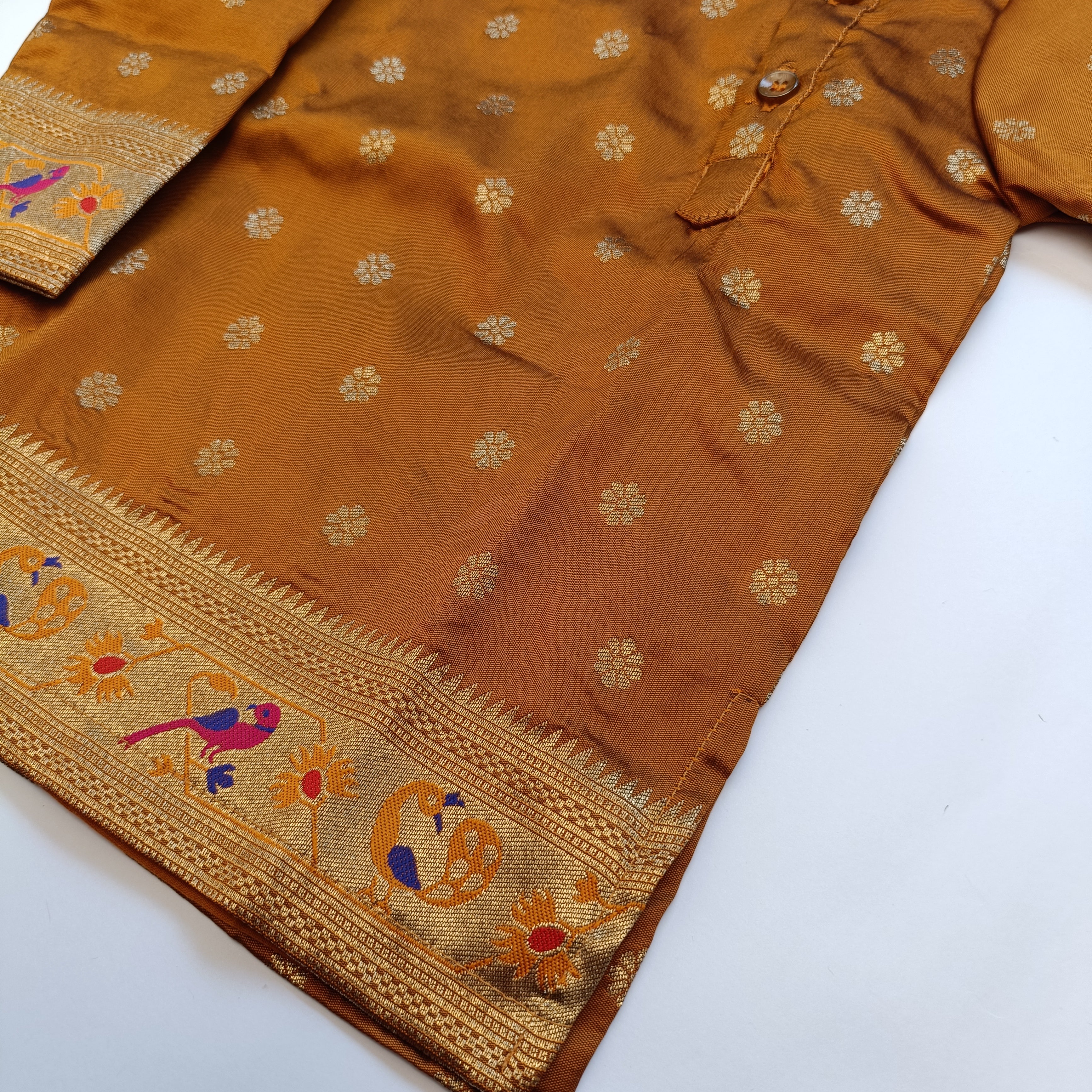 Kurta for Boys | Paithani | Golden