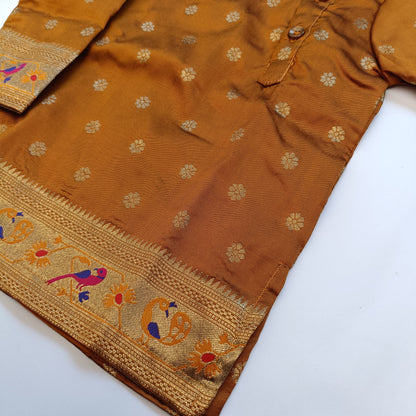 Kurta for Boys | Paithani | Golden