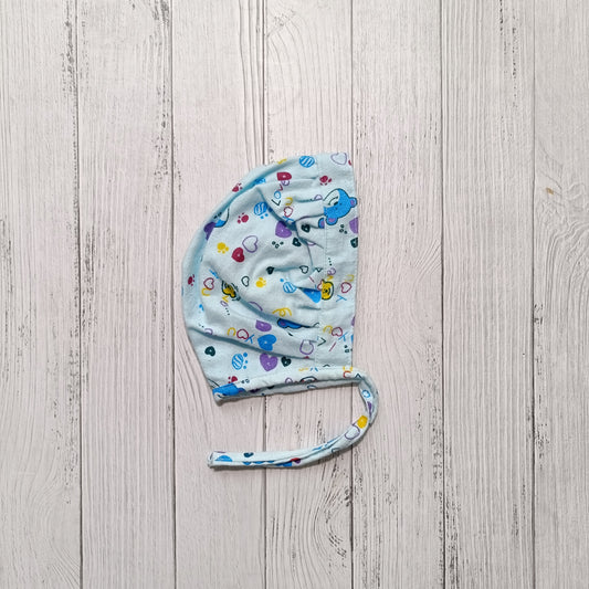 Flannel Bonnet Caps | Blue Love