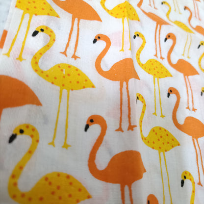 Cotton Short Kurta for Boys | Orange Flamingo