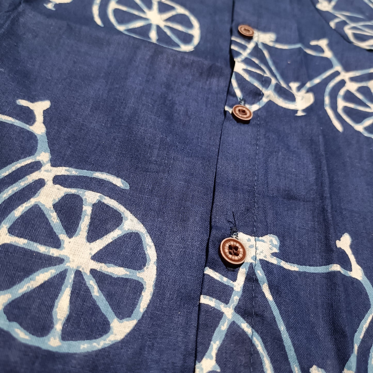 Cotton Short Kurta for Boys | Blue Cycle