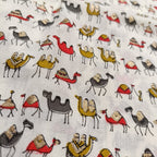 Cotton Short Kurta for Boys | Grey - Red Camel