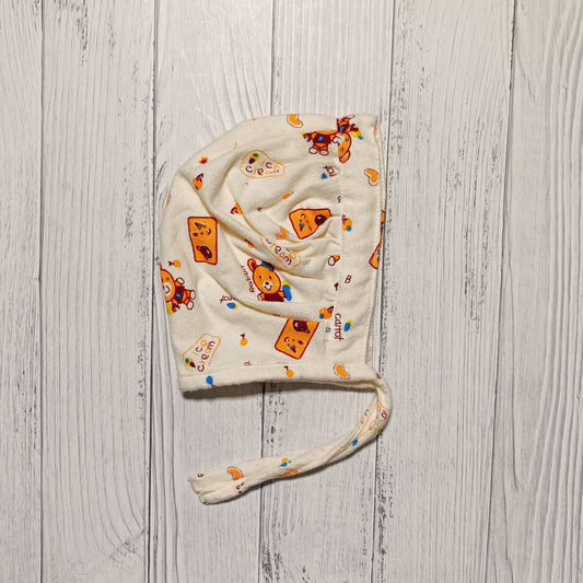 Flannel Bonnet Caps | Cream Rabbit