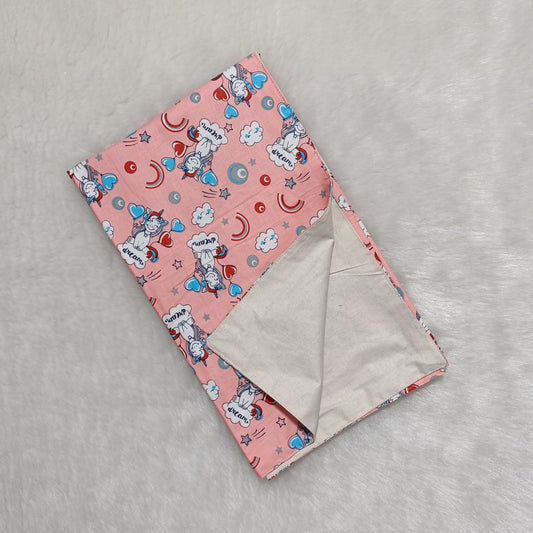 Baby Holding Sheet | Cotton | Dark Peach Unicorn