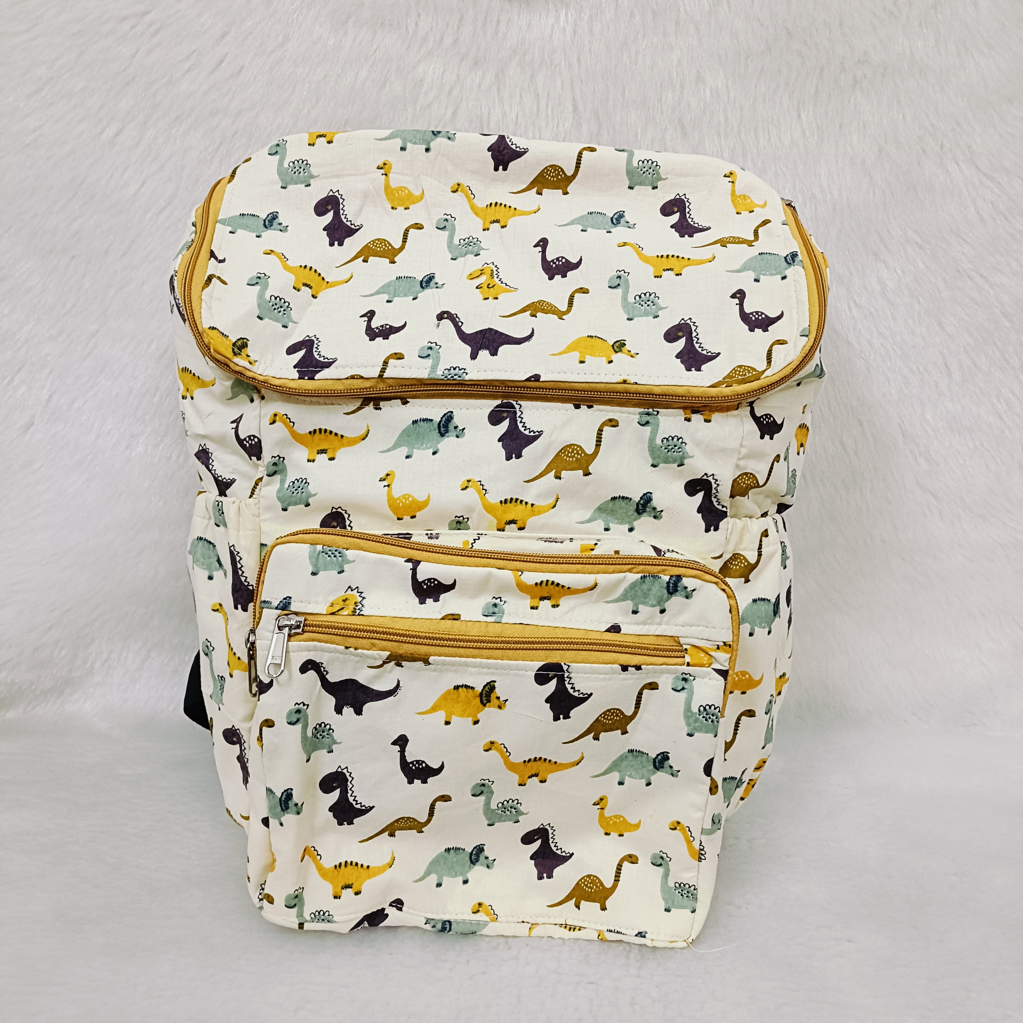 Diaper Bag | Cream Dinosaur