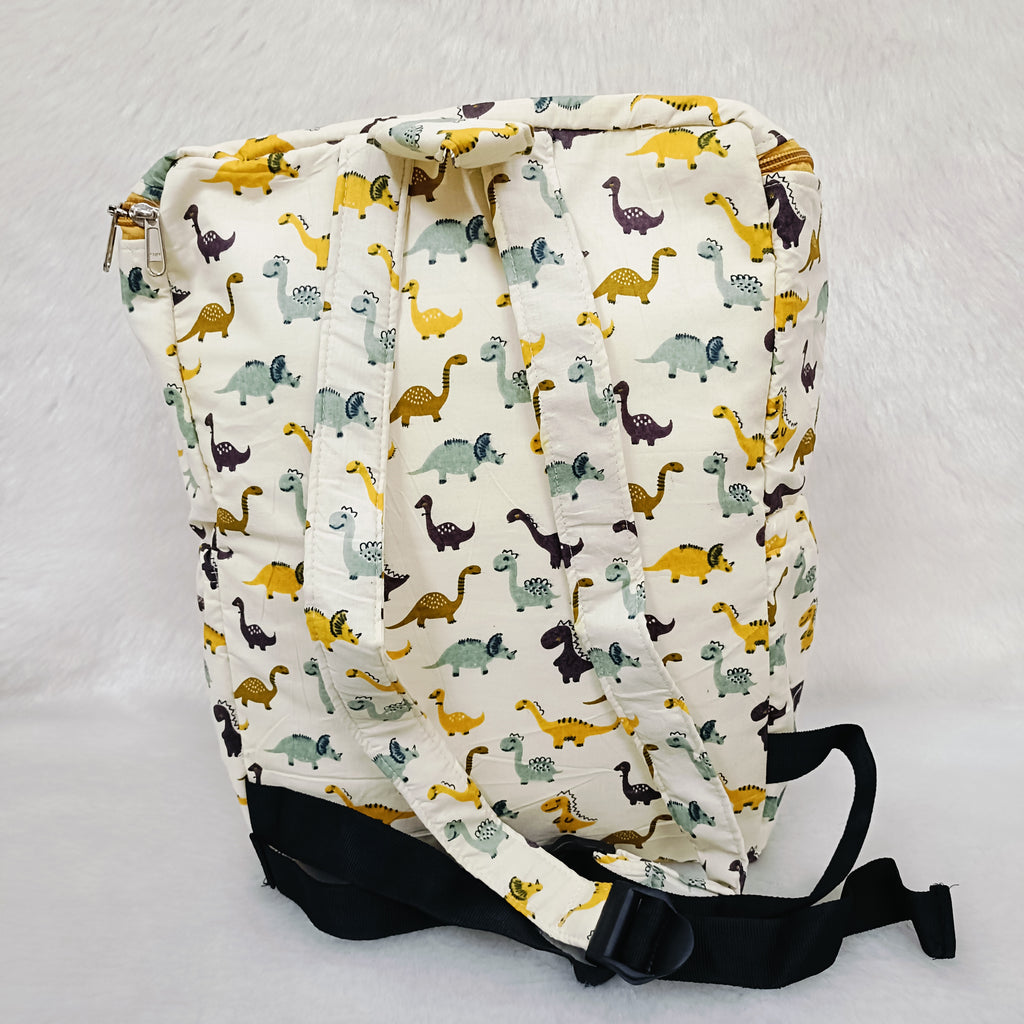 Diaper Bag | Cream Dinosaur