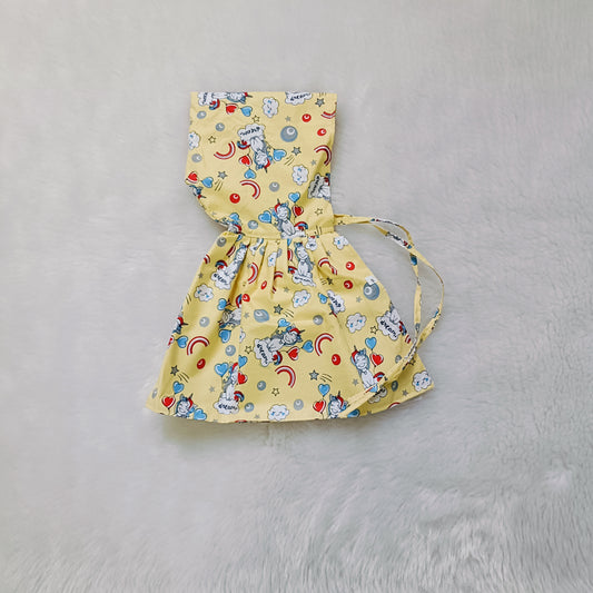 Cotton Kunchi I Yellow Unicorn